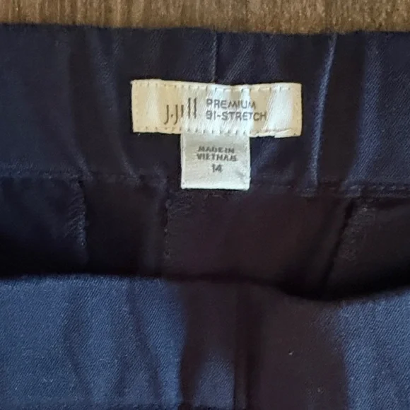 J.Jill Women’s Navy Stretch Dress Pants - Premium Bi-Stretch Size 14 - Picture 3 of 4